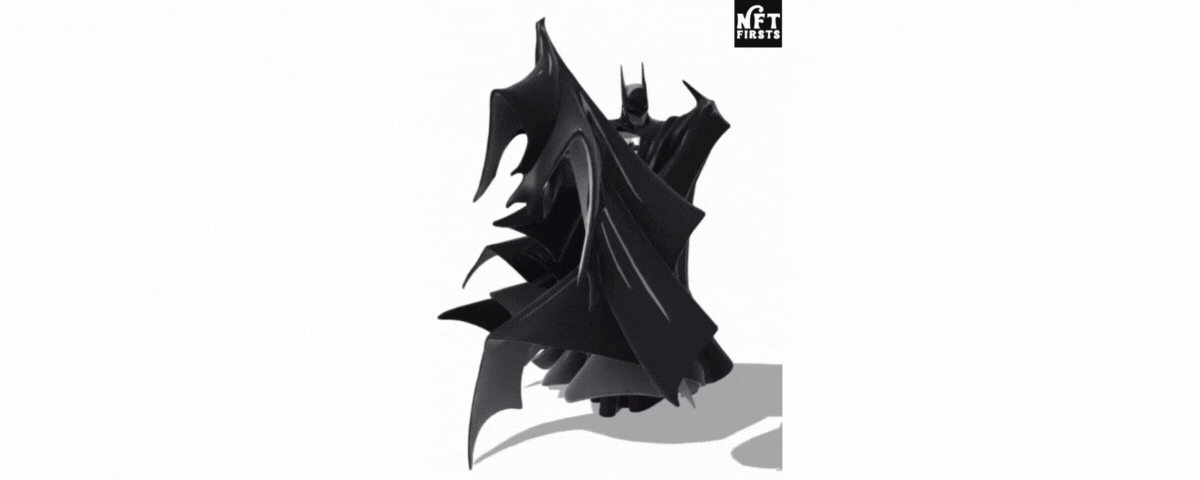 The #100 Todd McFarlane Batman digital collectible rotating, the first release on VeVe